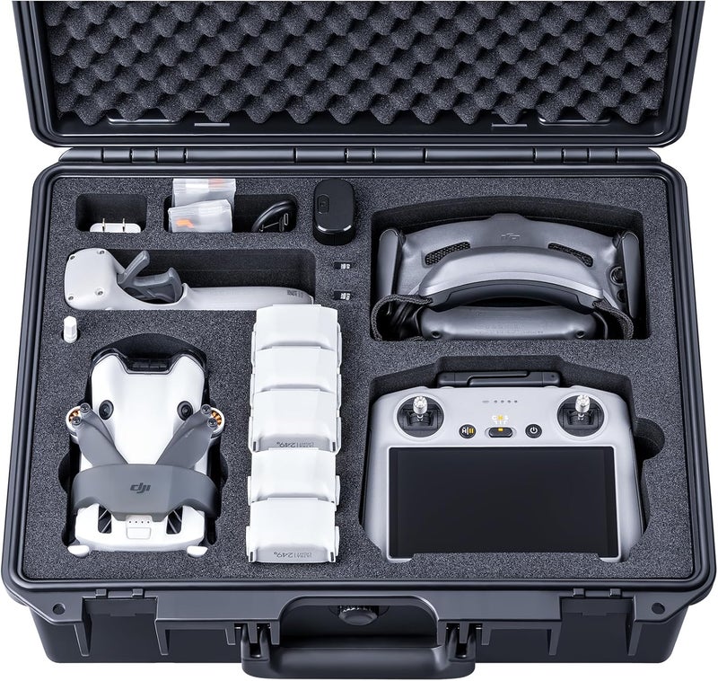 Lykus Titan MM420 Waterproof Hard Case for DJI Mini 4 Pro/Mini 3 Pro, Goggles 3/2/Integra, RC Motion 3/2, DJI RC2/RC/RC-N2/N1 and Accessories [CASE ONLY] - Image 1
